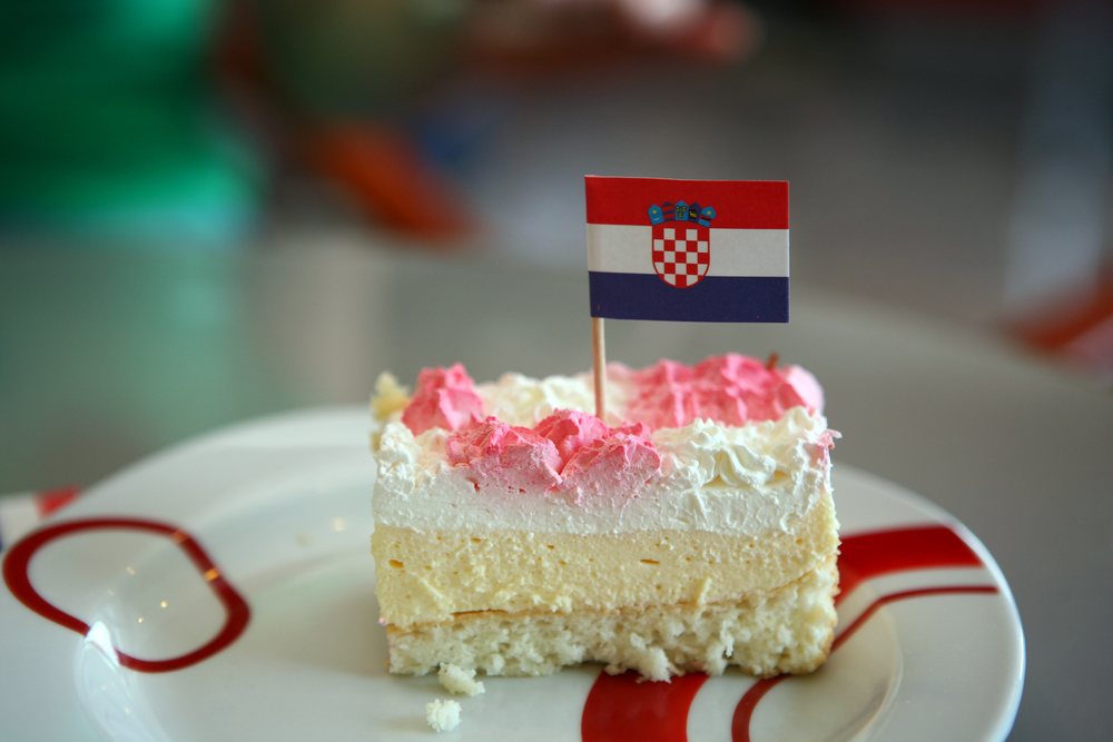 Cake with Croatian flag